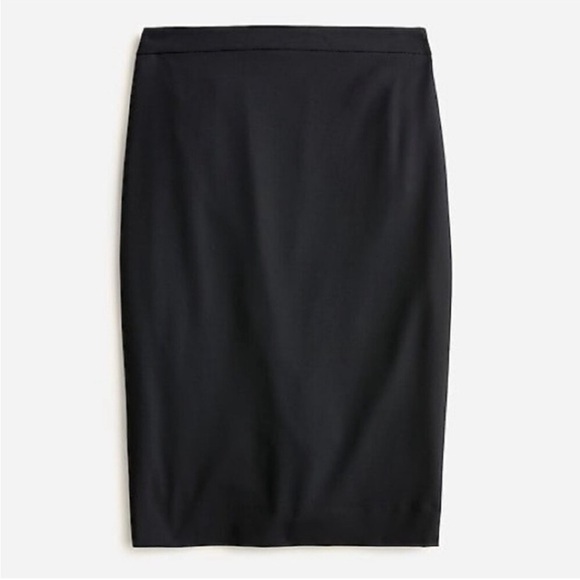 J. Crew | No. 2 Midi Pencil Skirt | Black 100% Wool | Women's Size 4 - Picture 1 of 16